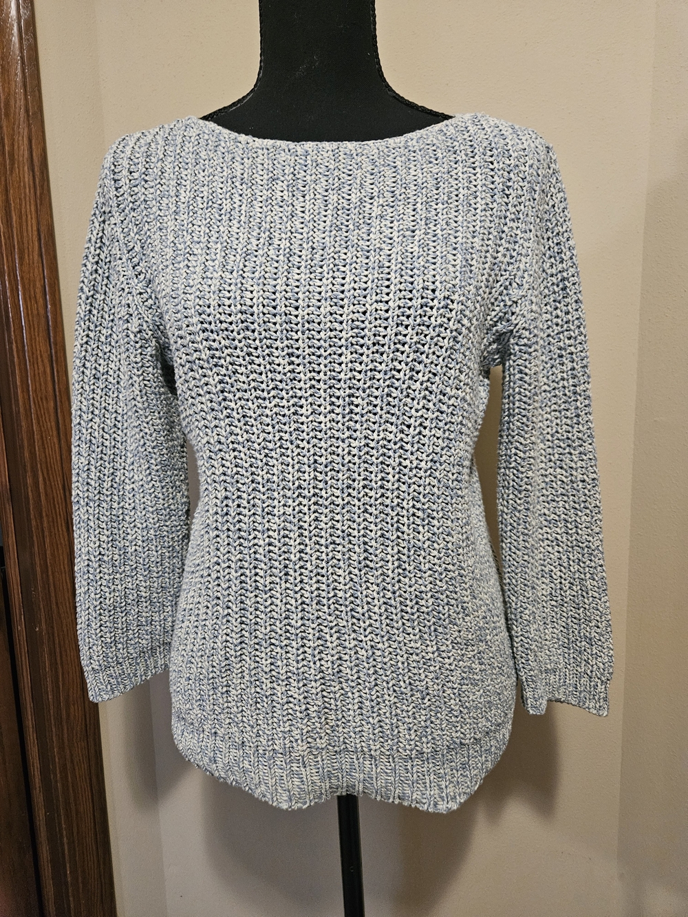 Lauren Ralph Lauren Light Blue Marled Crewneck Sweater